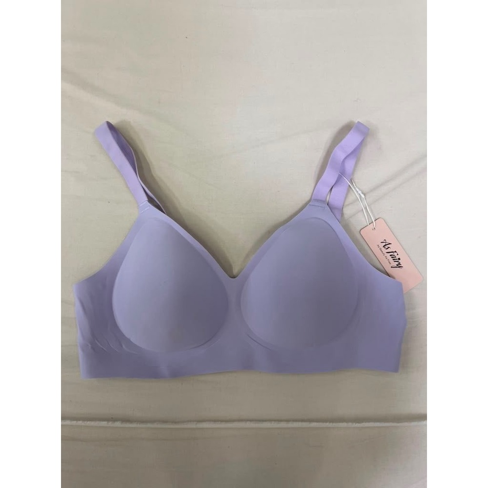 As Fairy Womens Seamless‎ Comfort Bra Lavender Purple Wireless 34D 2854